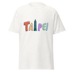 White Tshirt with Taipei 101 design